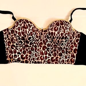 Kardashian Kollection Leopard Bustier